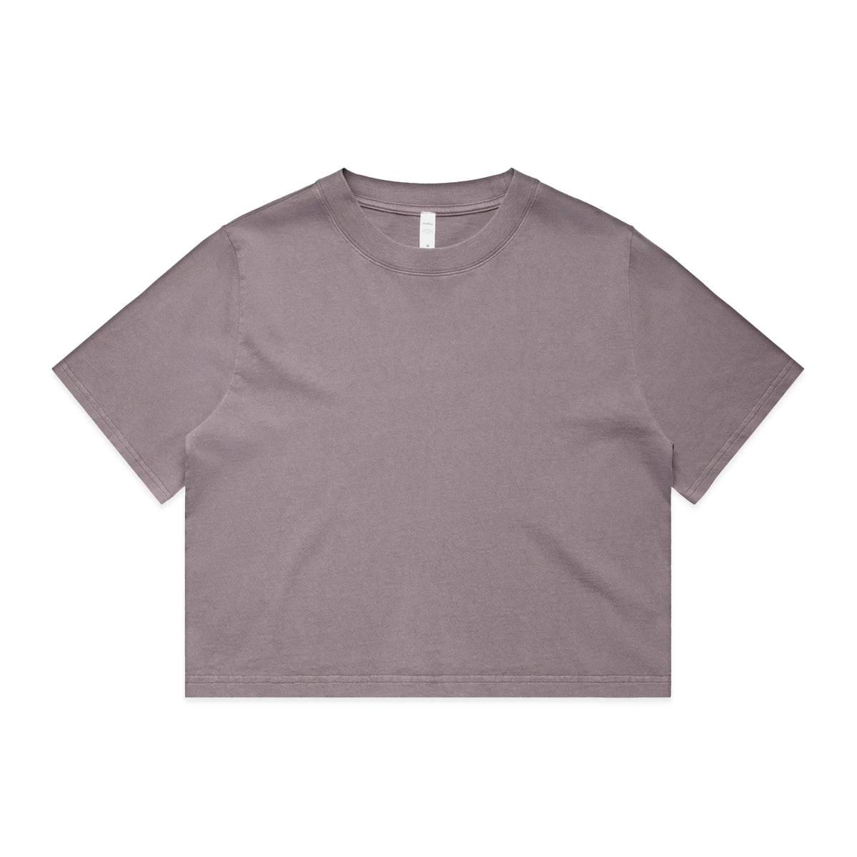Wo's Heavy Faded Crop Tee 4089 - Faded Plum - Front