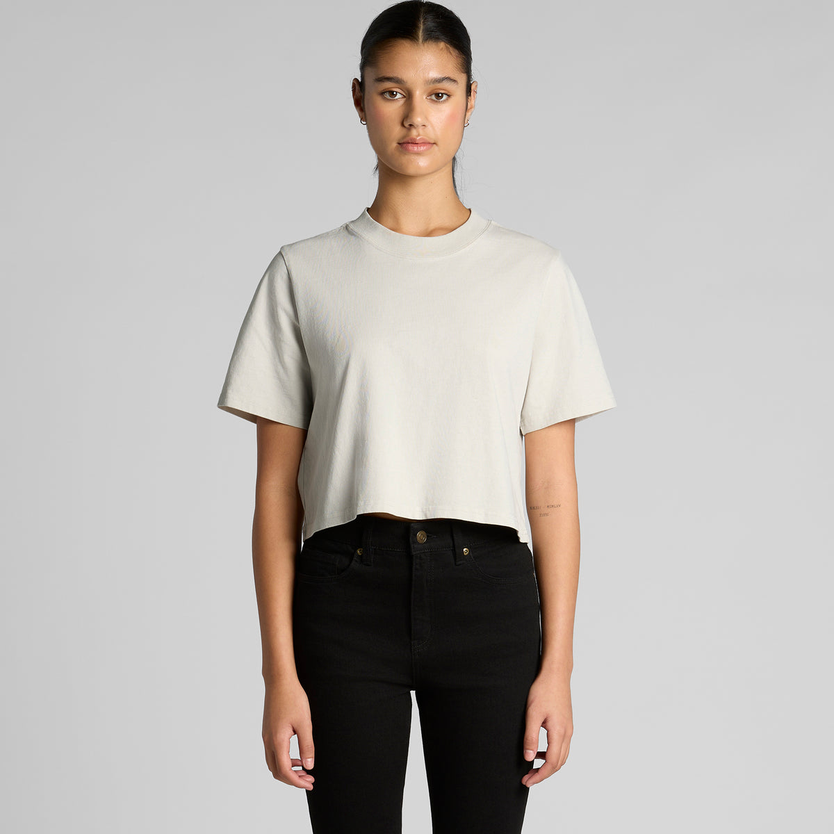 Wo's Heavy Faded Crop Tee 4089