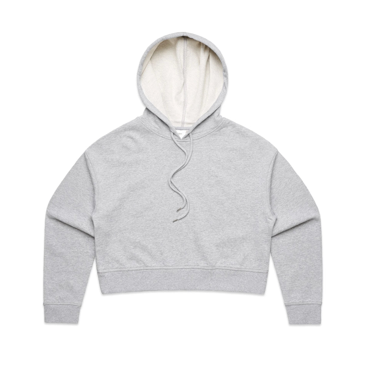 Wo's Crop Hood 4122S - Grey Marle - Front