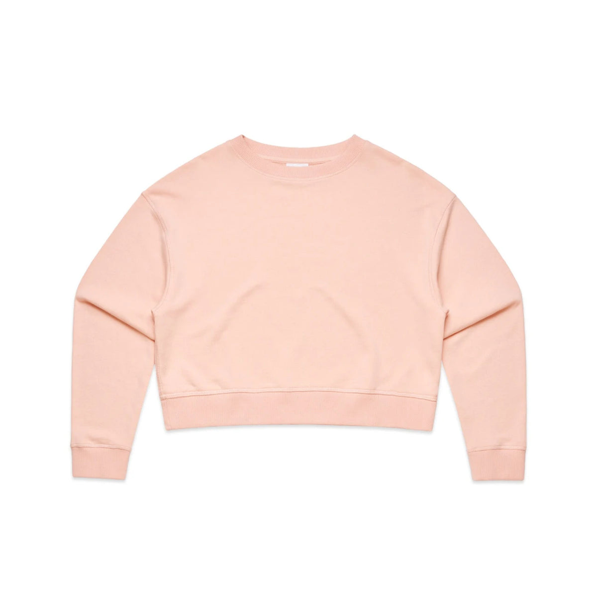 Wo's Crop Crew 4123S - Pale Pink - Front