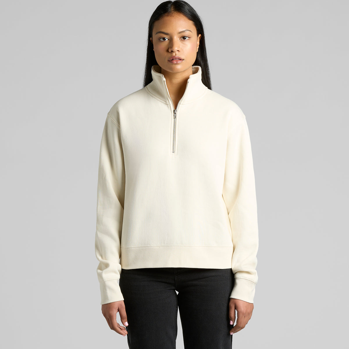 Wo's Stencil Half Zip Crew 4125