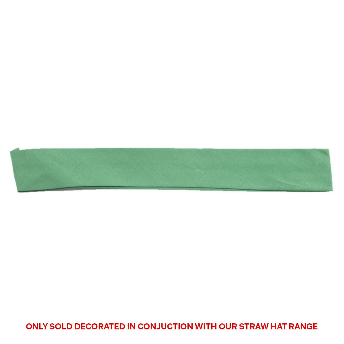 Cotton Hatband - Emerald - Front