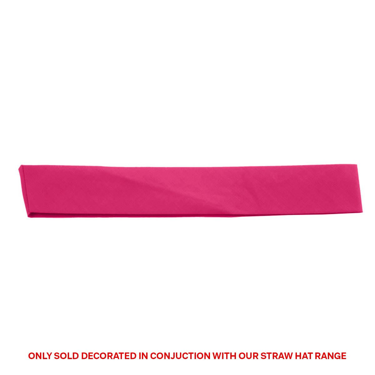 Cotton Hatband - Hot Pink - Front