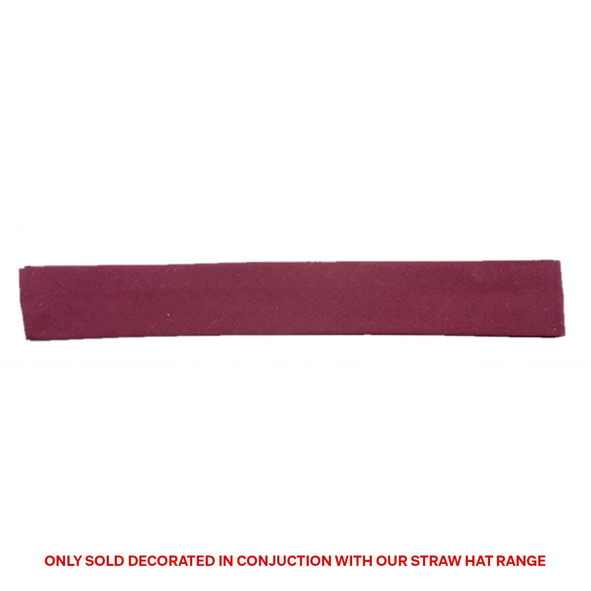 Cotton Hatband - Maroon - Front