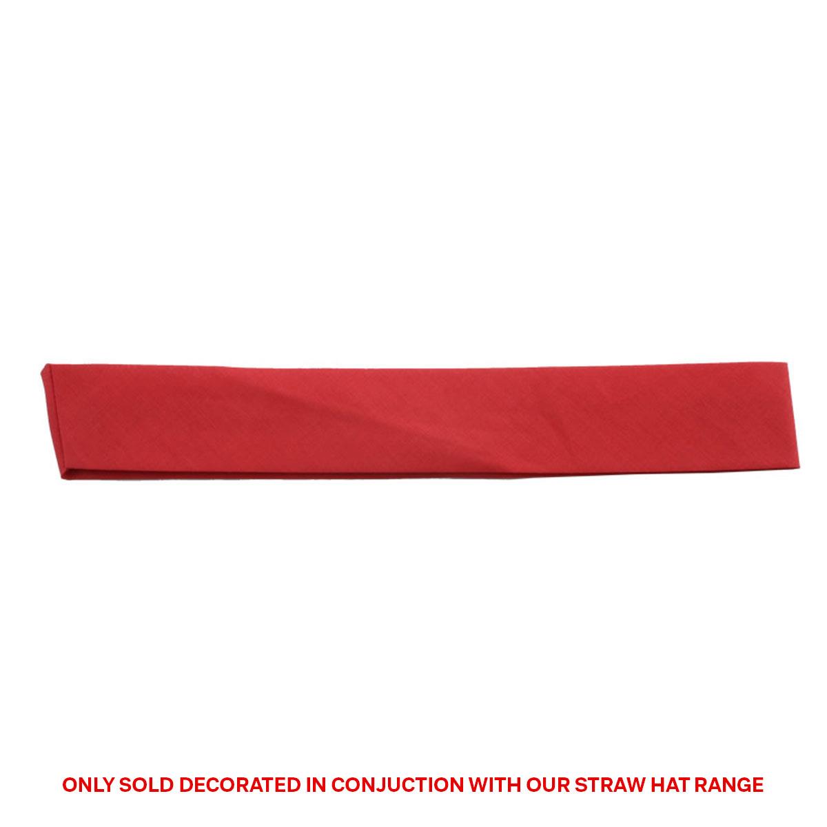Cotton Hatband - Red - Front