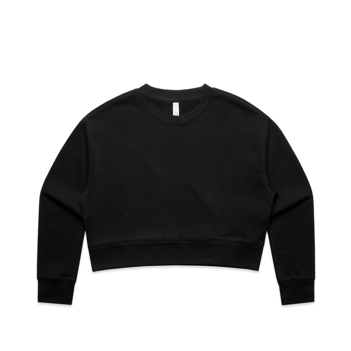 Wo's Relax Crop Crew 4169 - Black - Front