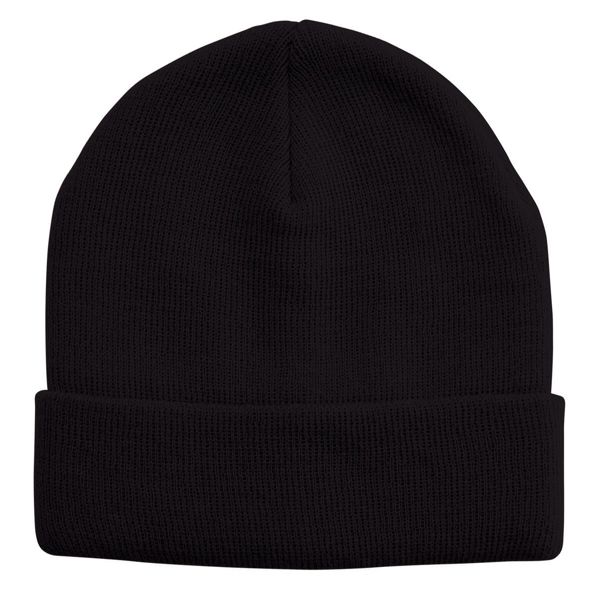 100% Acrylic Beanie - Black/Black