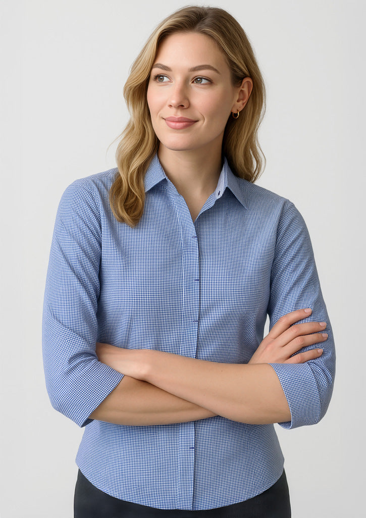 Newport Womens 3/4 Sleeve Shirt - French Navy - Model