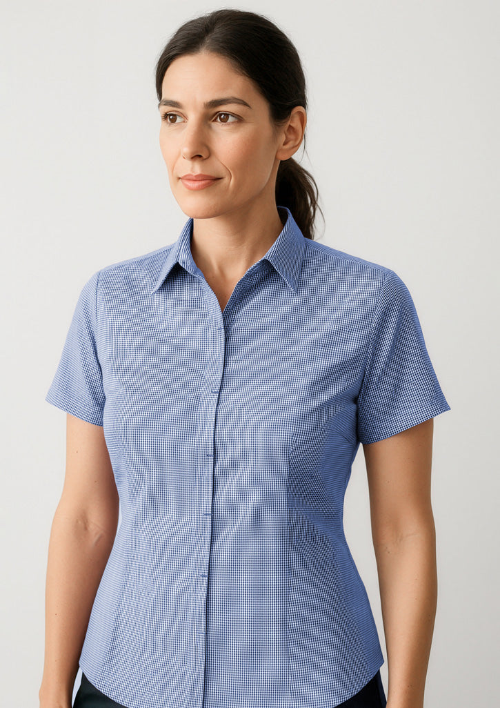 Newport Womens Short Sleeve Shirt - French Navy - Model