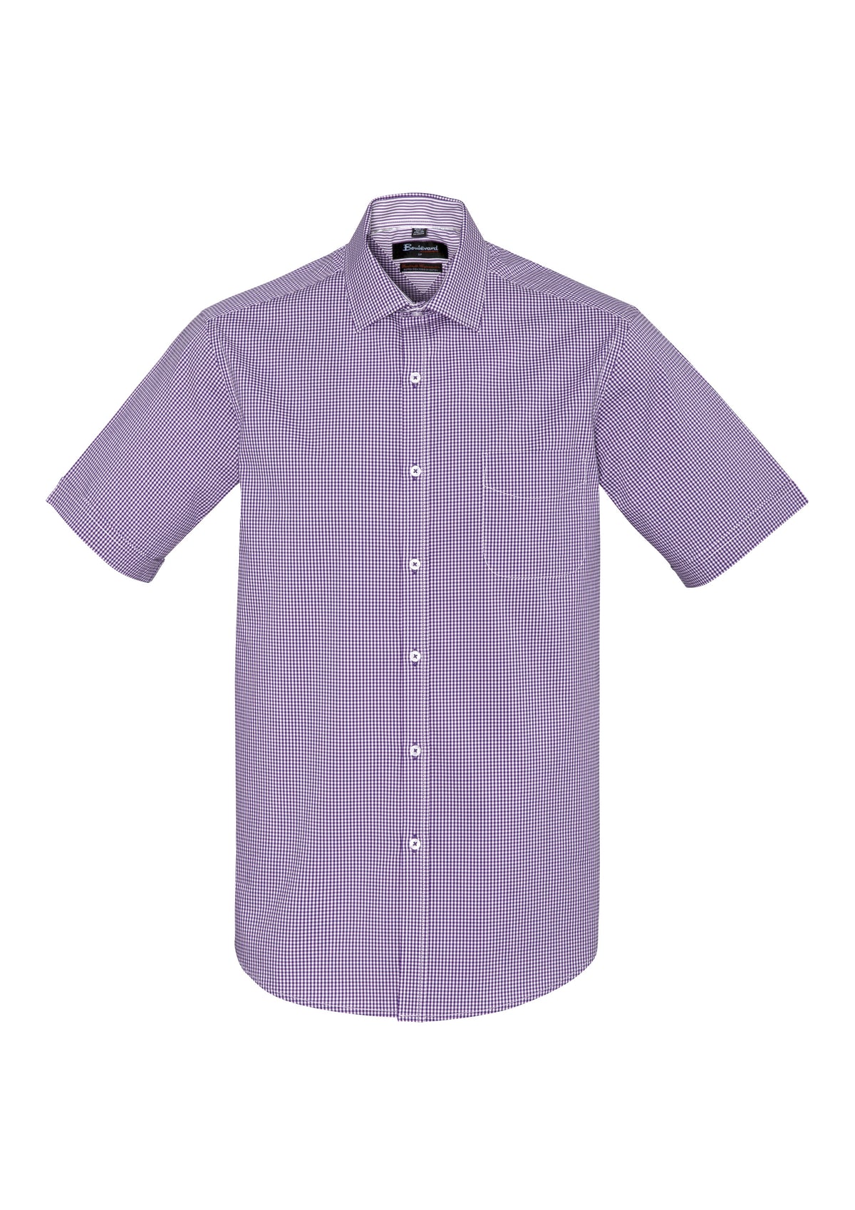 Newport Mens Short Sleeve Shirt - Purple Reign - Front