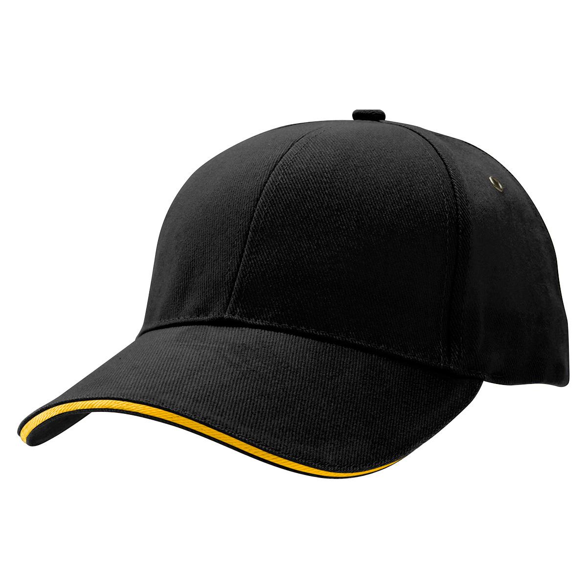 Sandwich Peak Cap - Black / Gold - Front