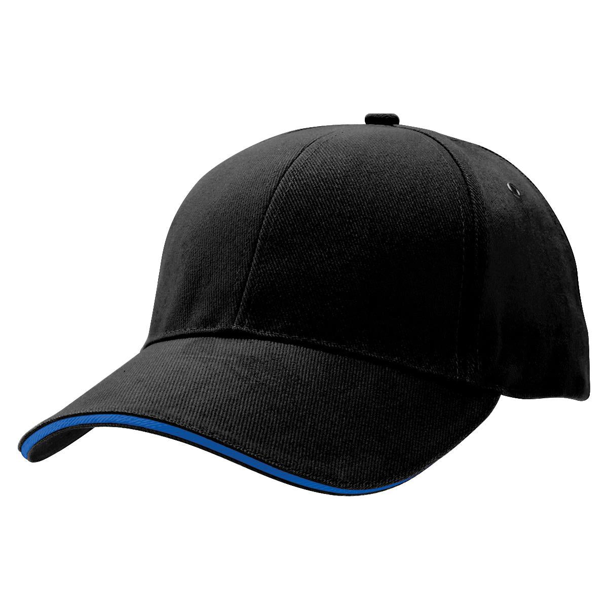 Sandwich Peak Cap - Black / Royal - Front