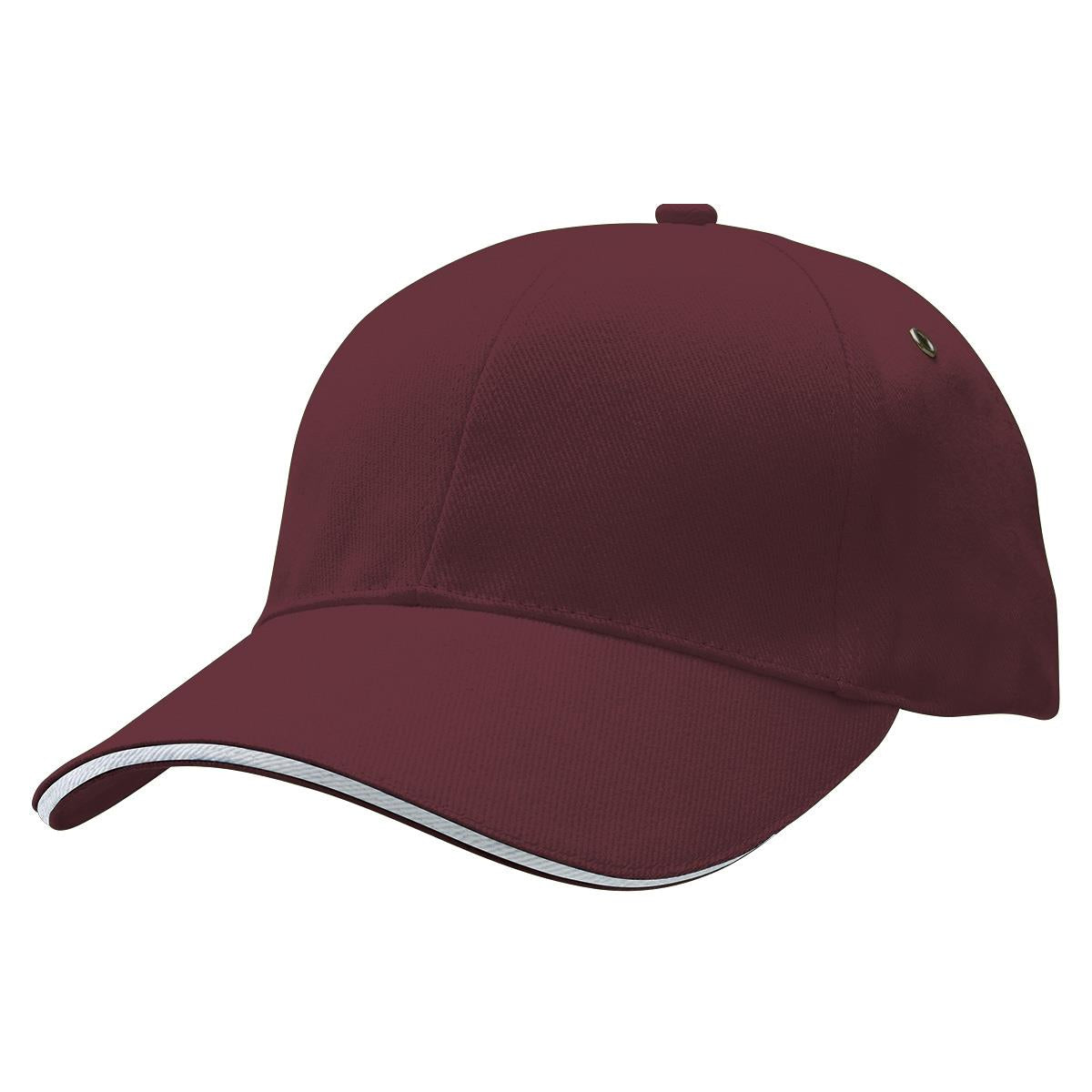 Sandwich Peak Cap - Maroon / White - Front