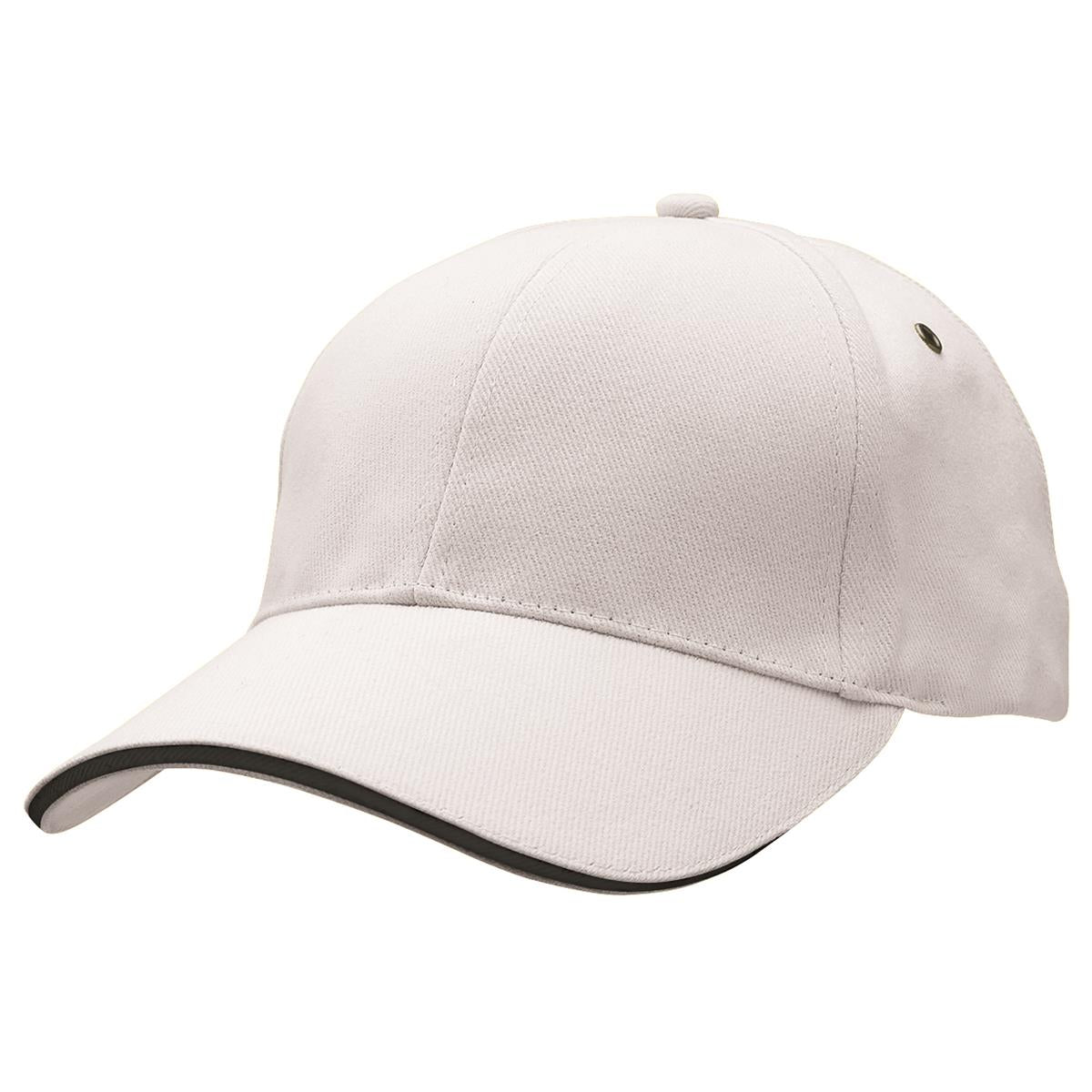 Sandwich Peak Cap - White / Black - Front