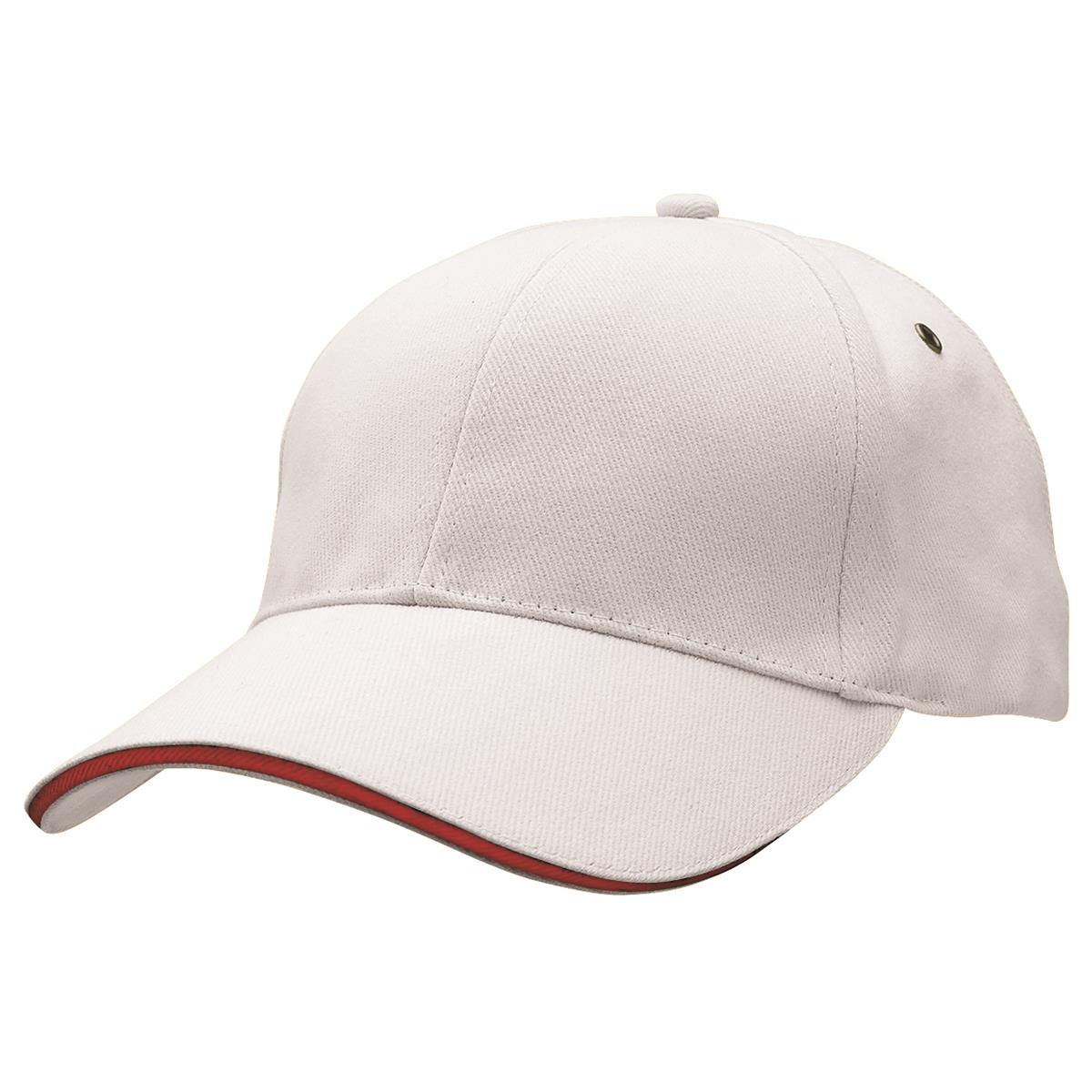 Sandwich Peak Cap - White / Red - Front