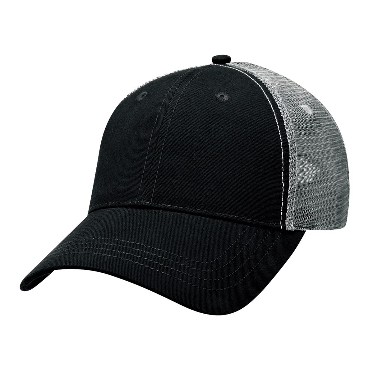 Lo-Pro Mesh Trucker Cap - Black / Charcoal - Front