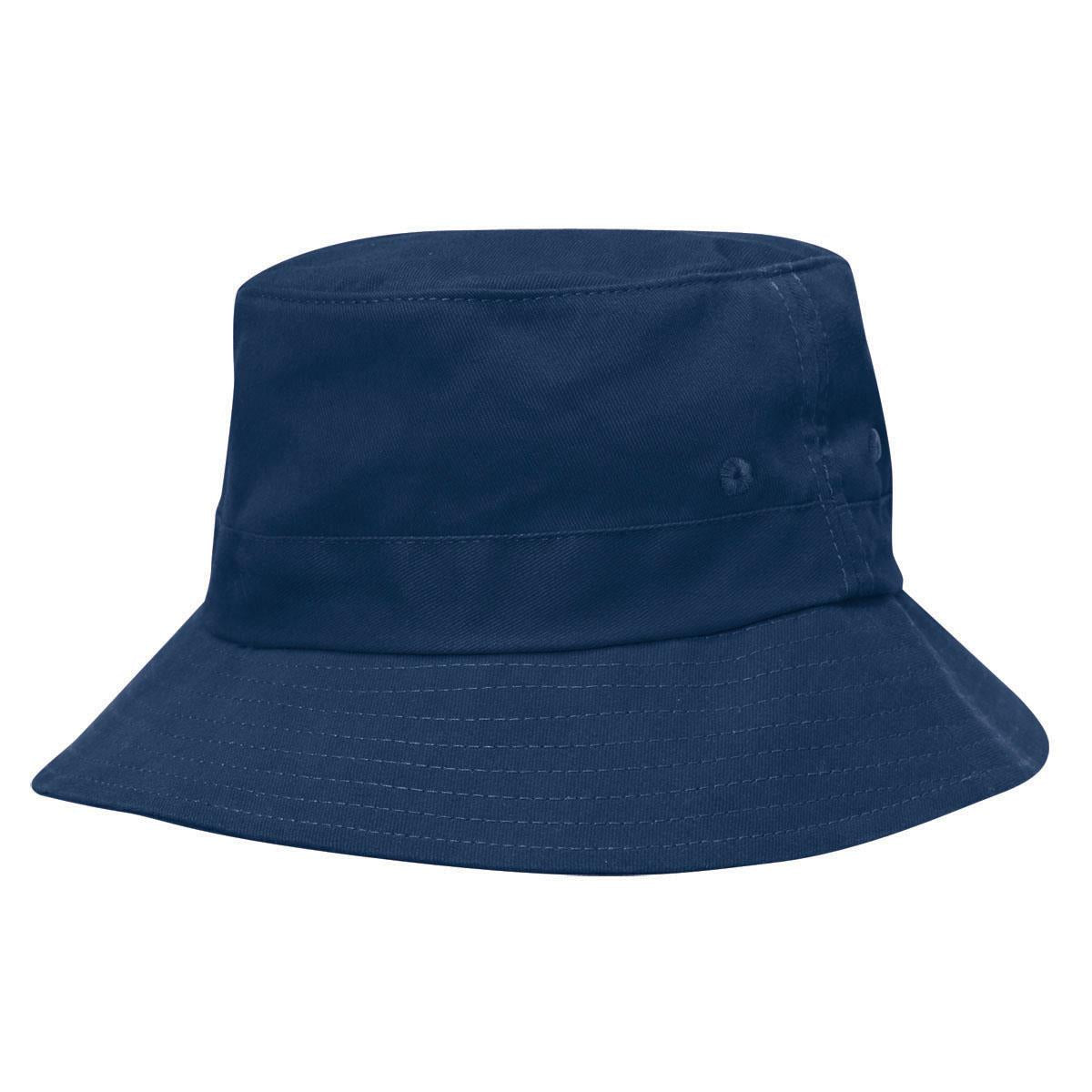 Kids Twill Bucket Hat w/Toggle - Navy - Front