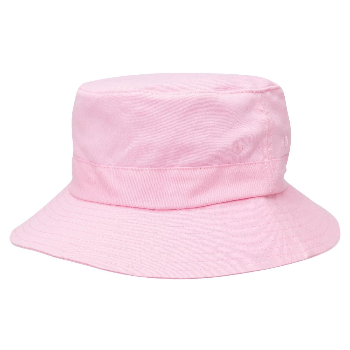 Kids Twill Bucket Hat w/Toggle - Pink - Front