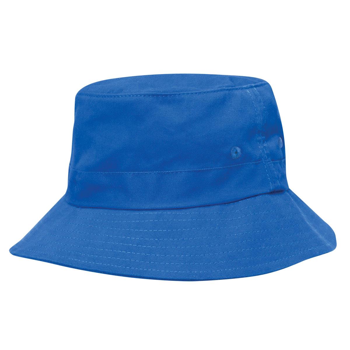 Kids Twill Bucket Hat w/Toggle - Royal - Front