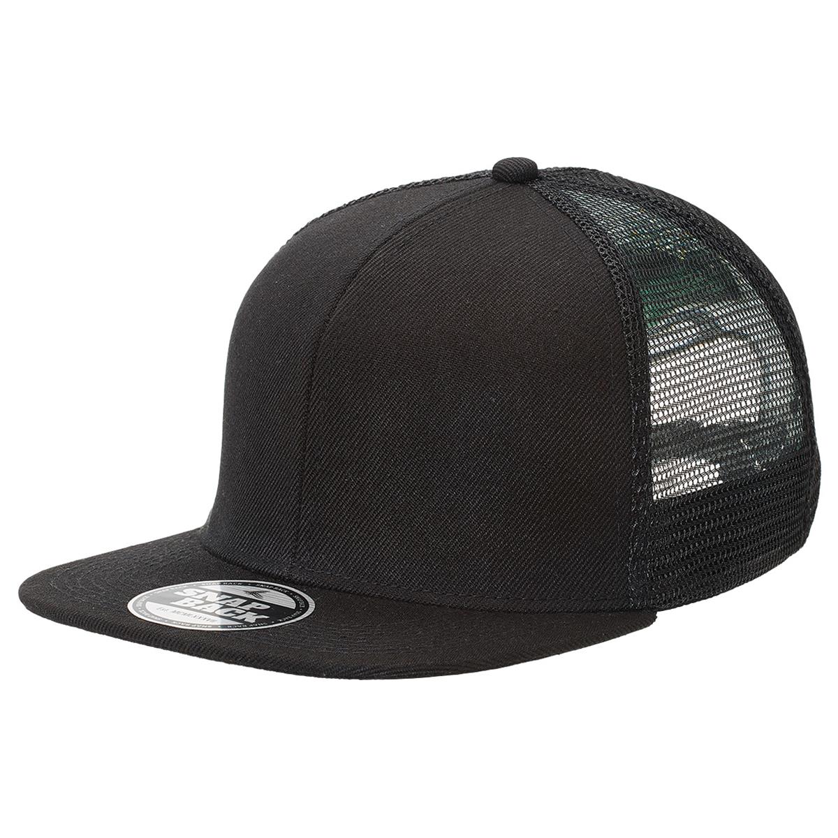 Youth Snapback Trucker - Black / Black - Front