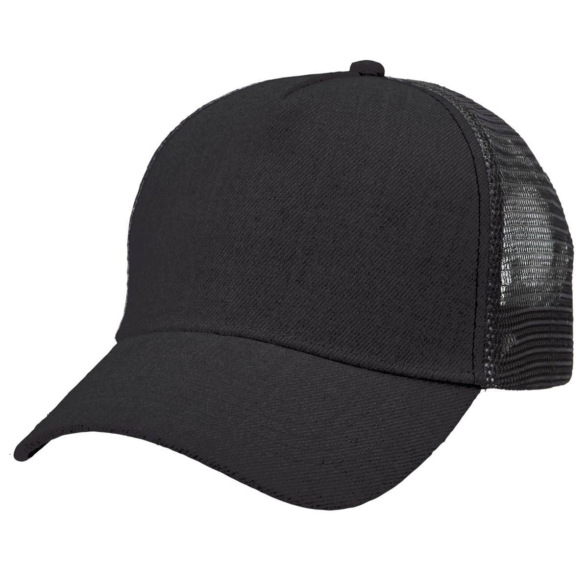 Heathered Mesh Trucker - Carbon Heather / Black - Front