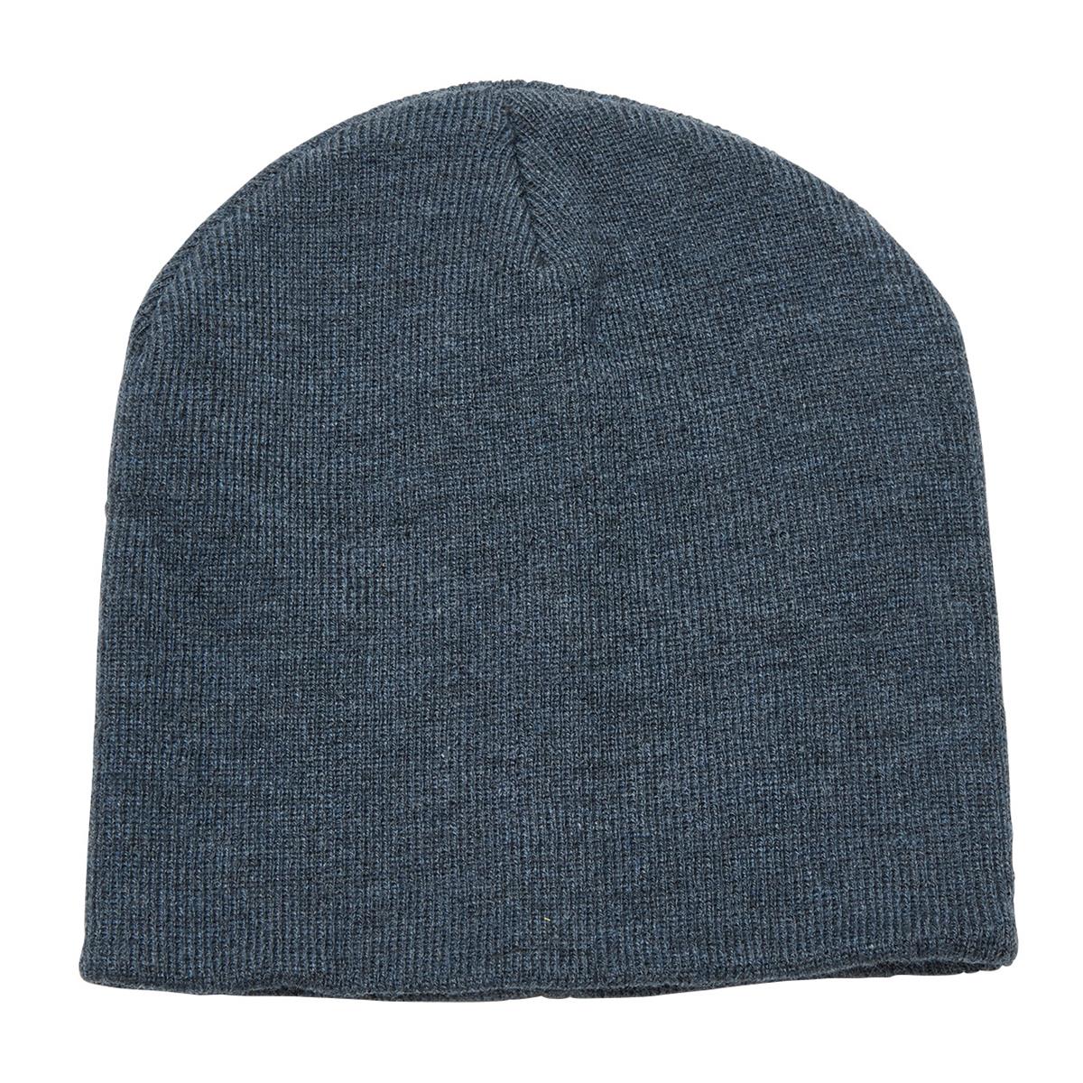 Heather Skull Beanie - Navy Heather - Front