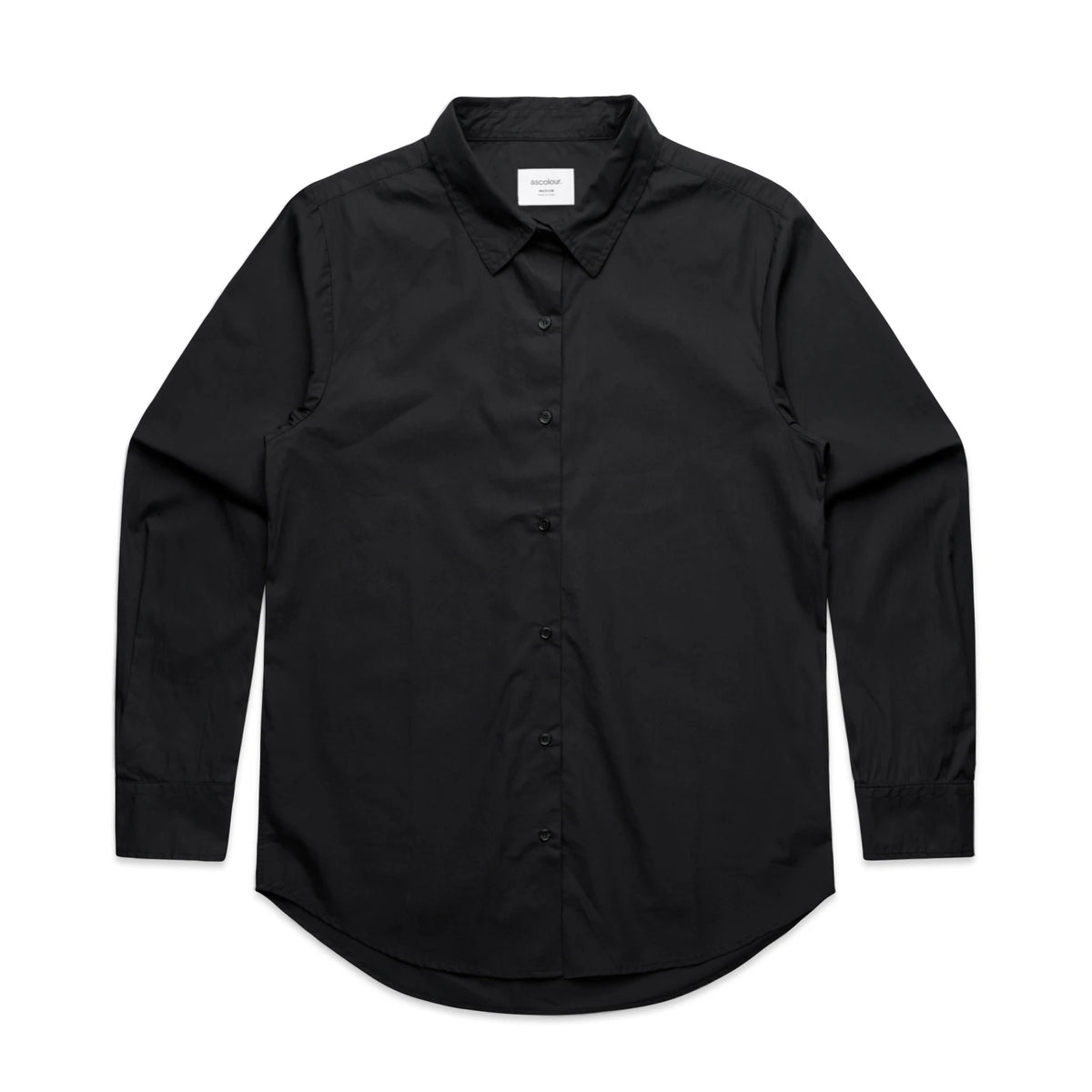 Wo's Poplin Shirt 4406S - Black - Front