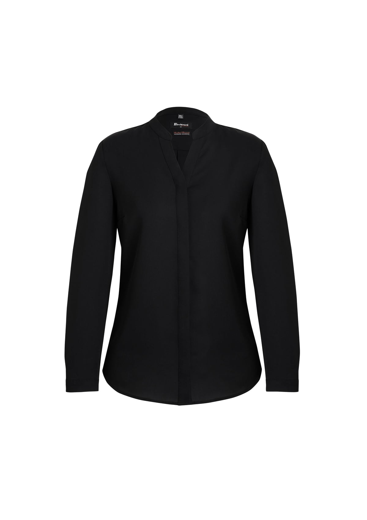 Juliette Womens Long Sleeve Blouse - Black - Front