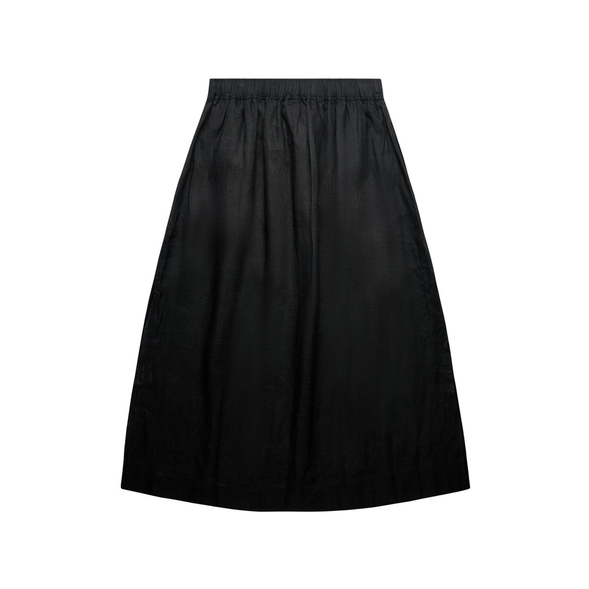Wo's Linen Skirt 4428S - Black - Back