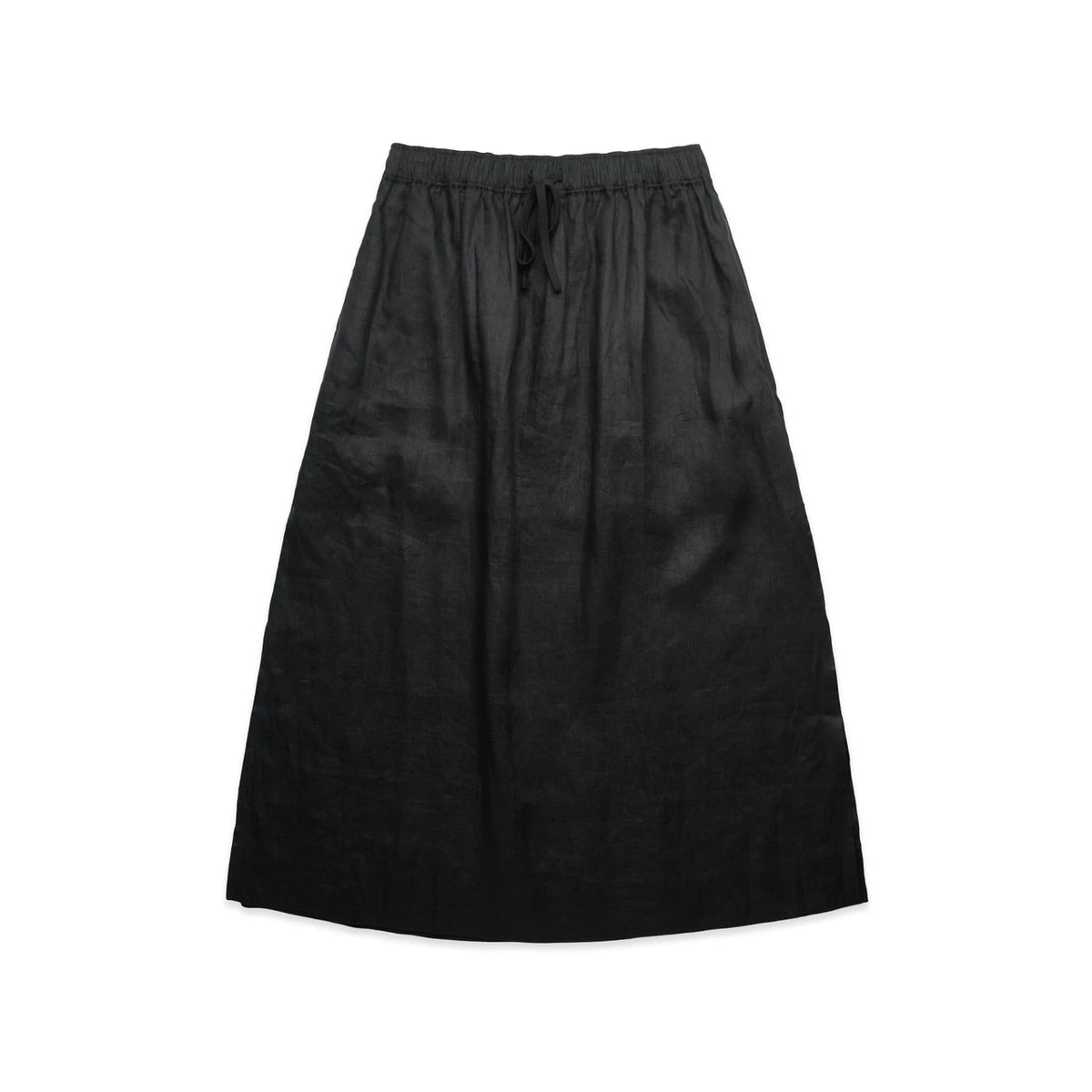 Wo's Linen Skirt 4428S - Black - Front