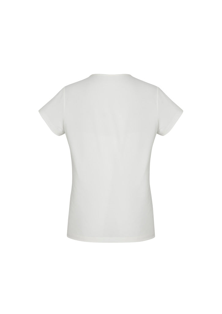 Blaise Womens Short Sleeve Top - Ivory - Back