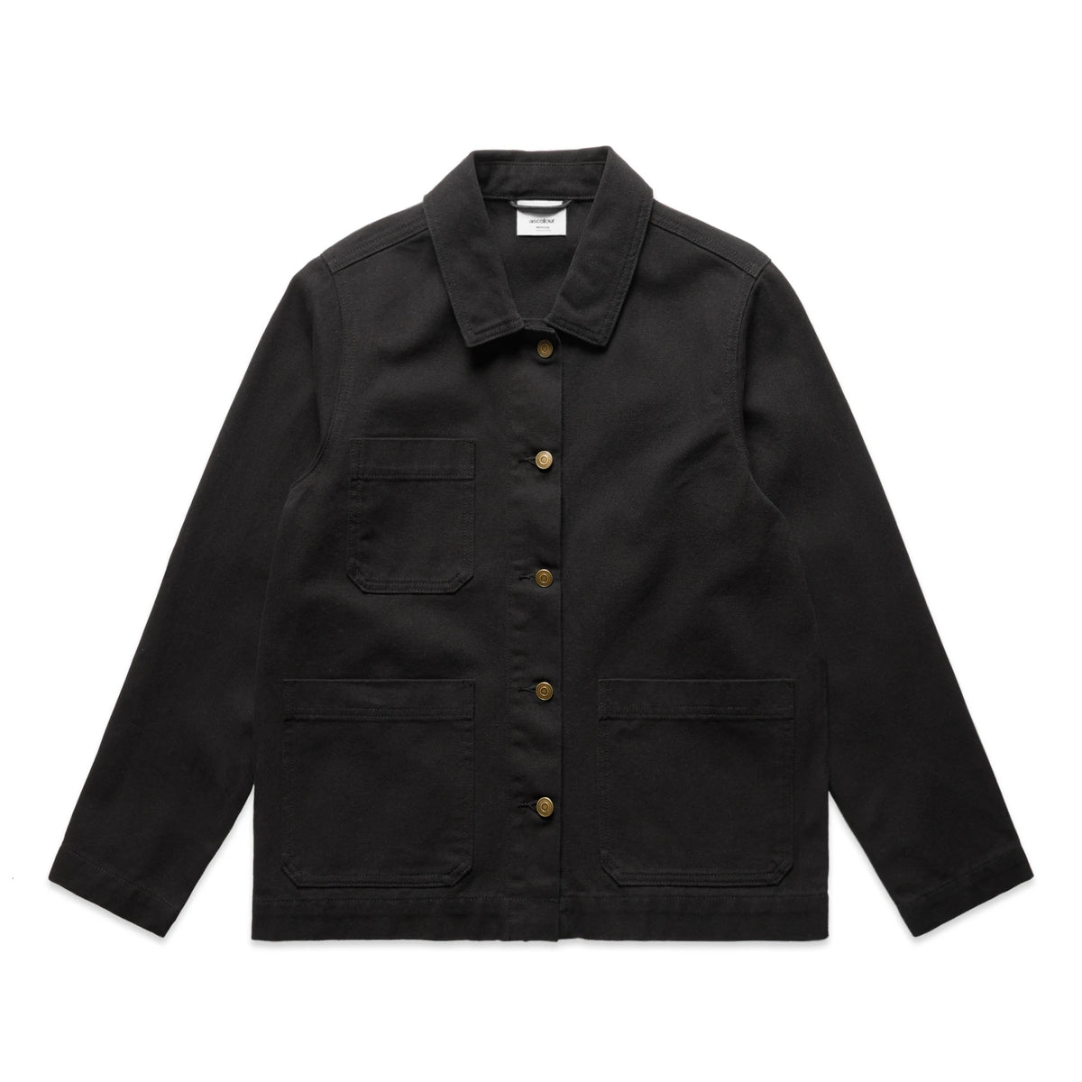 Wo's Canvas Chore Jacket 4524 - Black - Front
