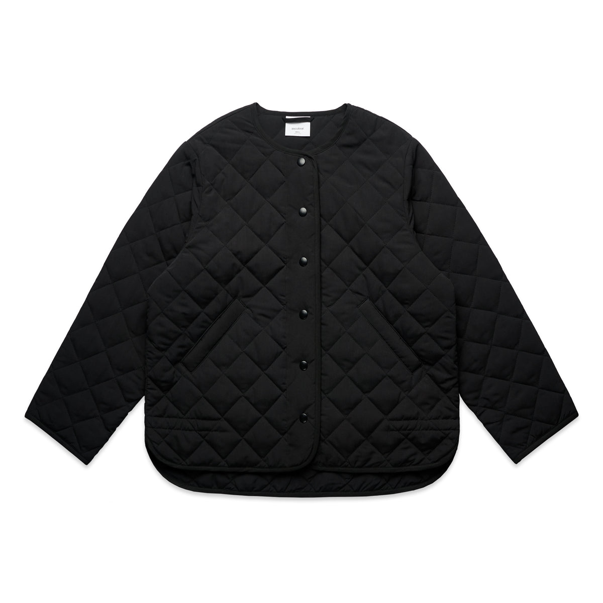 Wo's Quilted Jacket 4525 - Black - Front