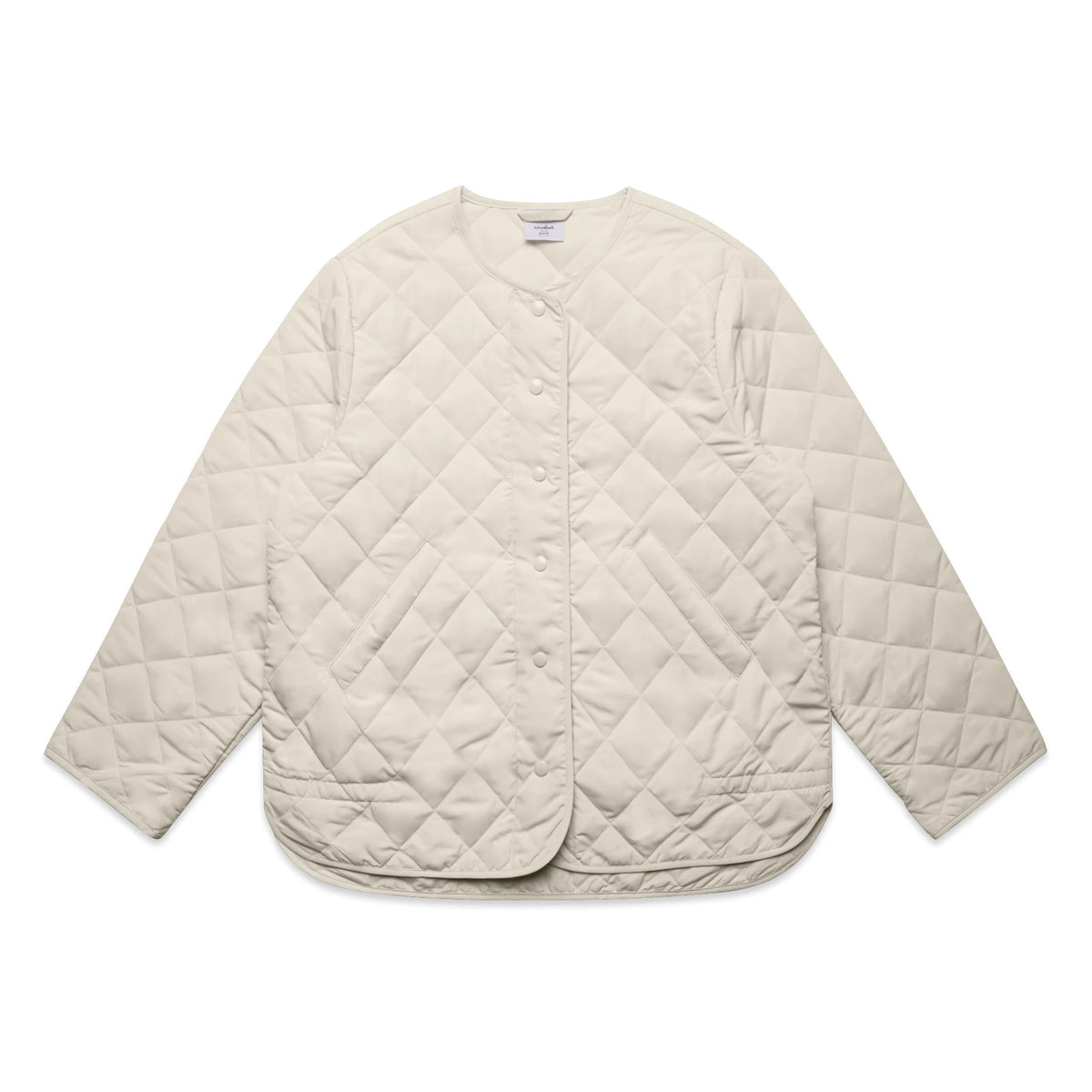 Wo's Quilted Jacket 4525 - Bone - Front