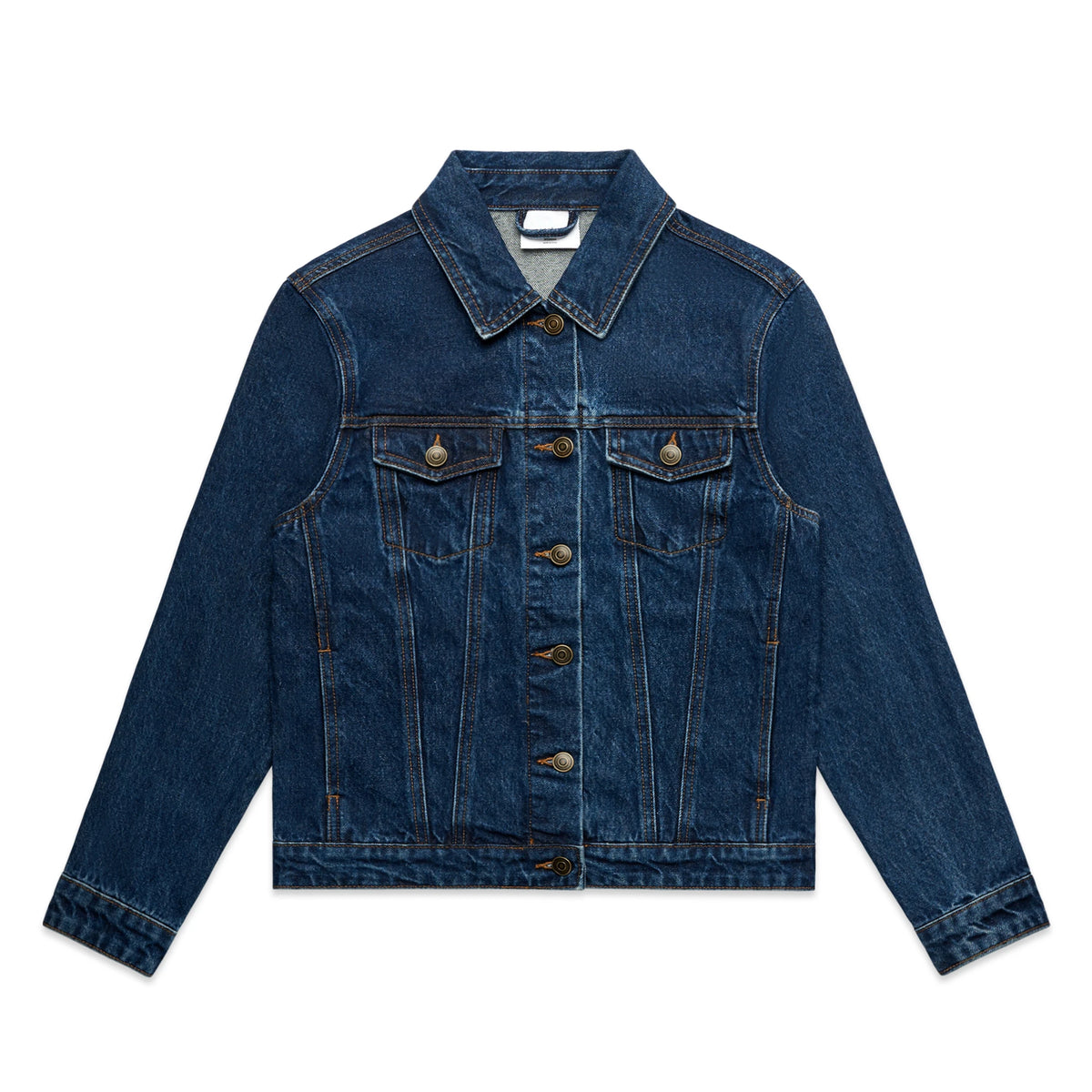 Wo's Denim Jacket 4580 - Mid Blue - Front