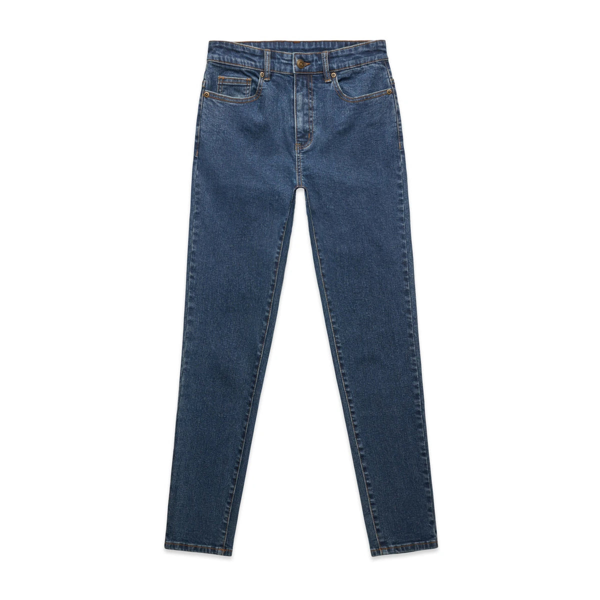 Wo's Skinny Jeans 4800S - Mid Blue - Front
