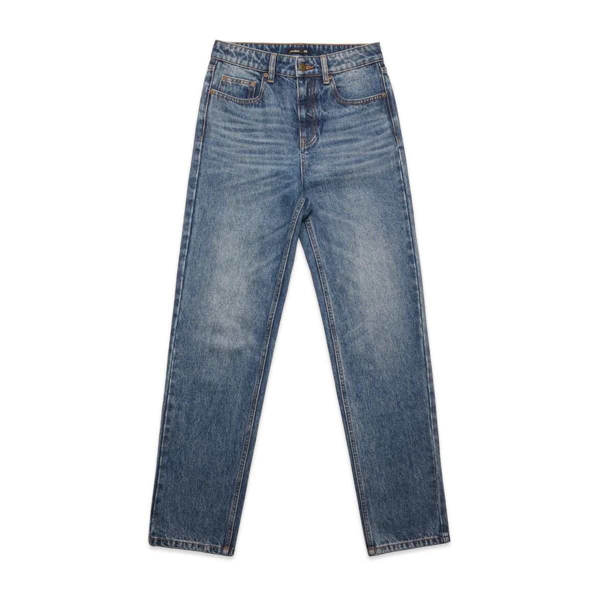 Wo's Straight Jeans 4830 - Washed Blue - Front