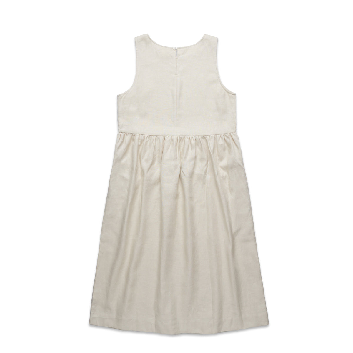 Wo's Linen Dress 4904S - Natural - Back