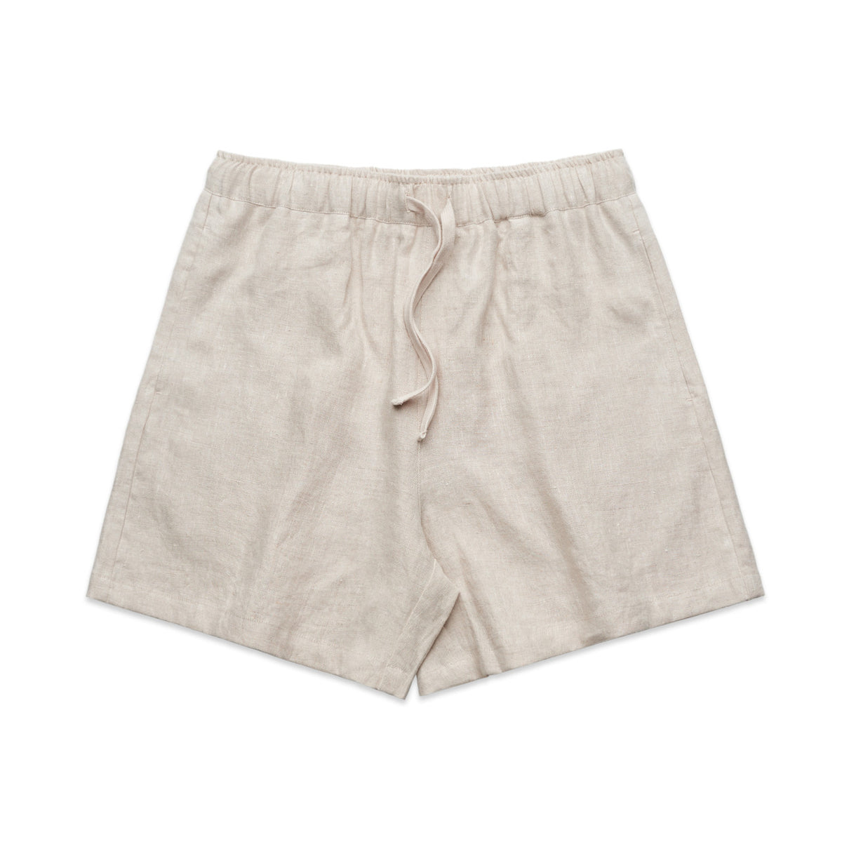 Wo's Linen Shorts 4919S - Natural - Front