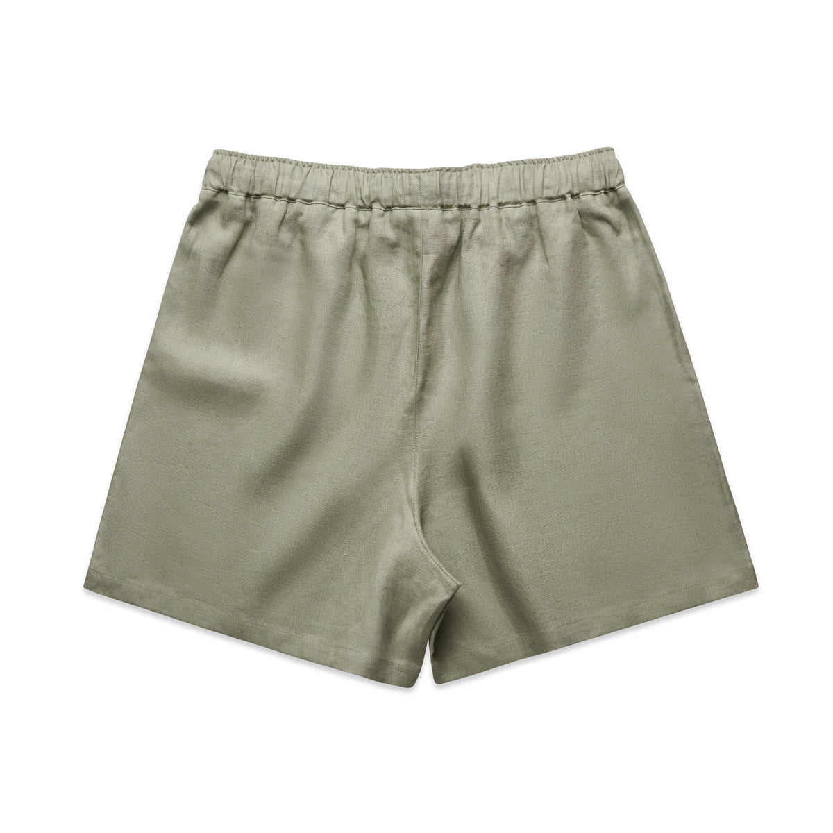 Wo's Linen Shorts 4919S - Eucalyptus - Back