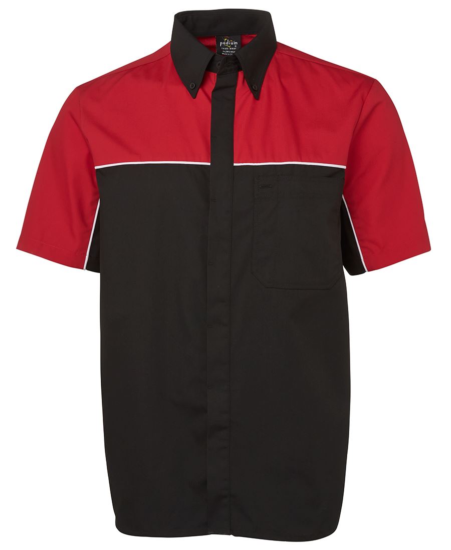 Podium Moto Shirt - Black/Red/White - Front