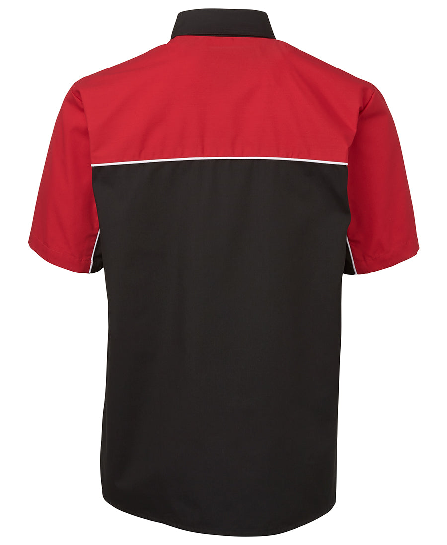 Podium Moto Shirt - Black/Red/White - Back