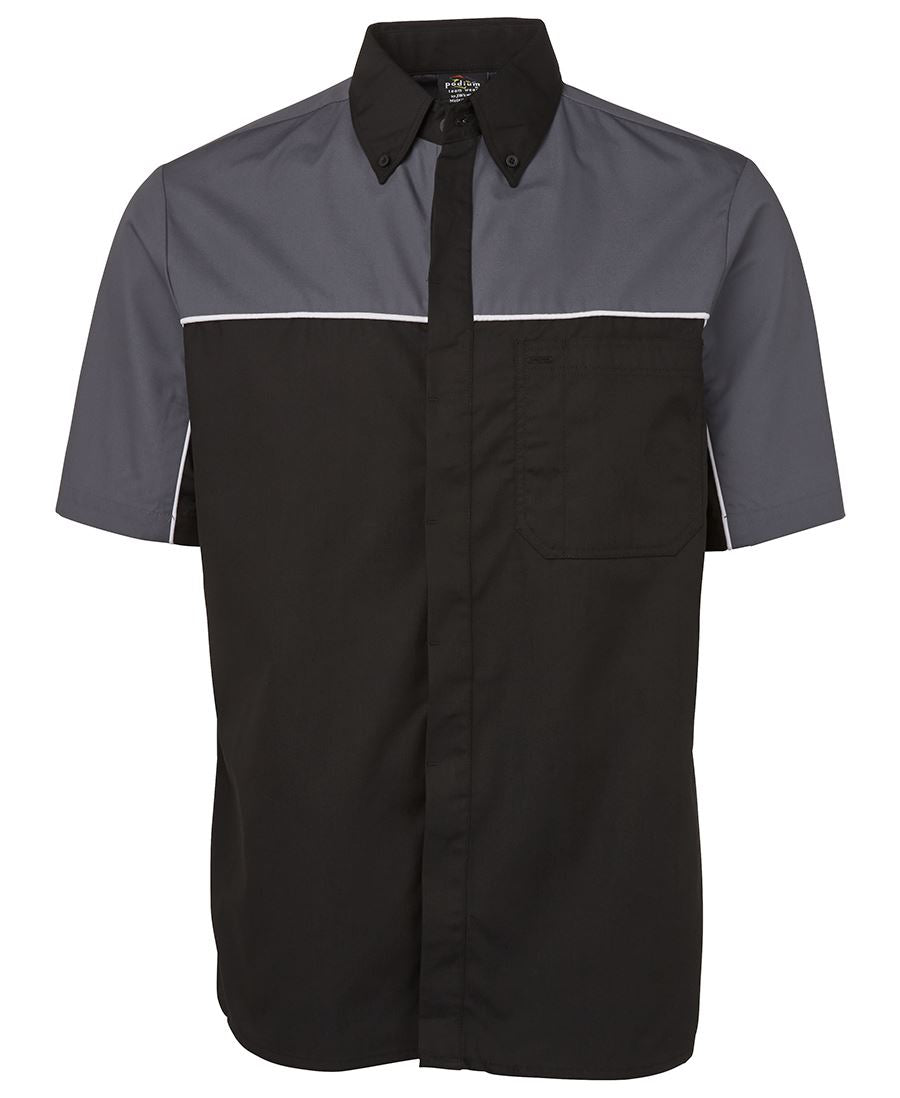 Podium Moto Shirt - Black/Grey/White - Front