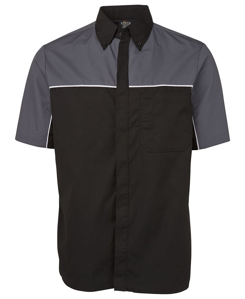 Podium Moto Shirt - Black/Grey/White - Front