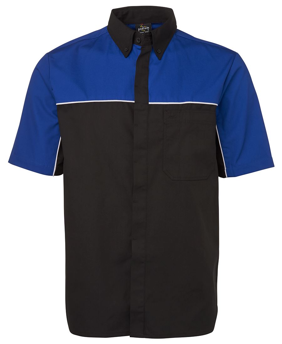 Podium Moto Shirt - Black/Royal/White - Front