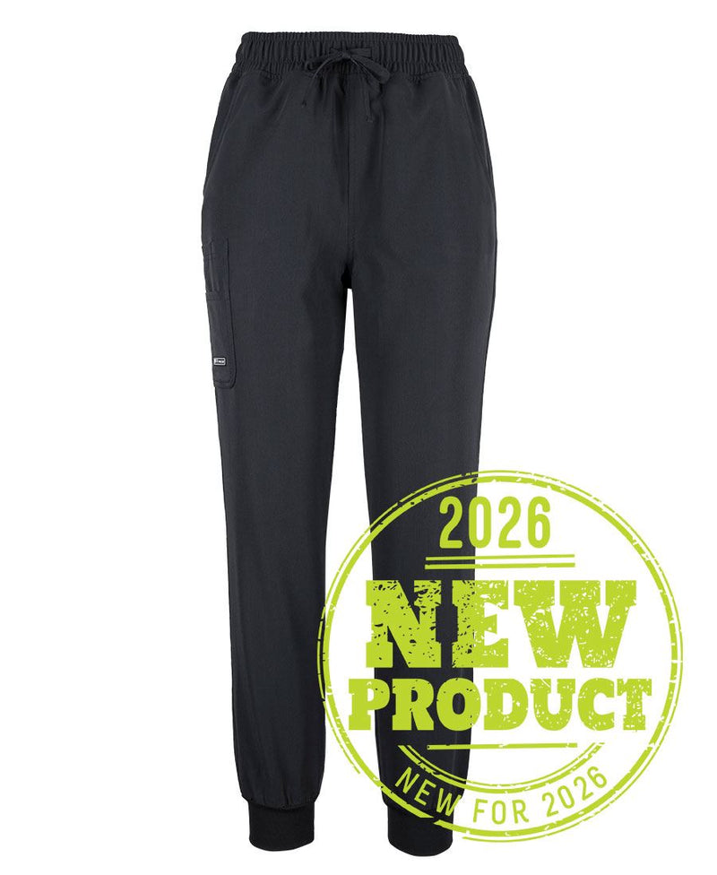 JB's Ladies Nu Scrub Jogger - Black - Front