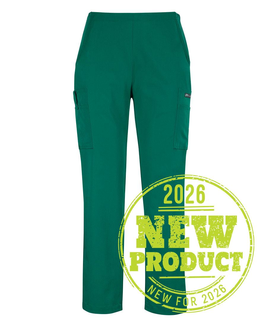 JB's Ladies Nu Scrub Cargo Pant - Hunter Green - Front