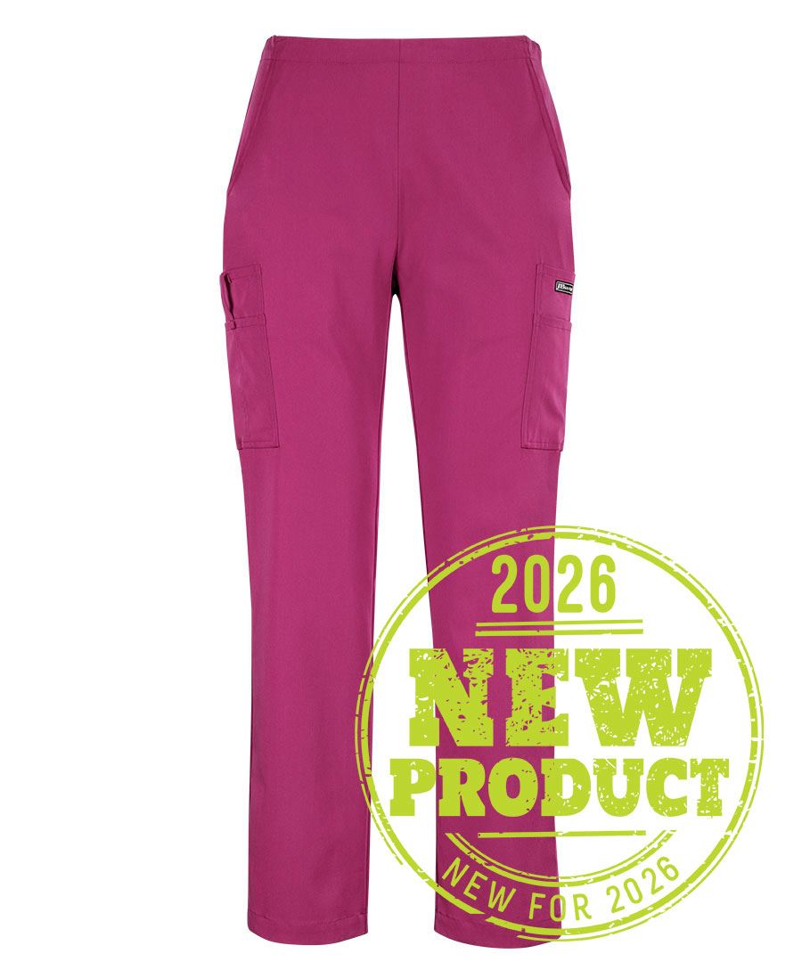 JB's Ladies Nu Scrub Cargo Pant - Fuchsia - Front