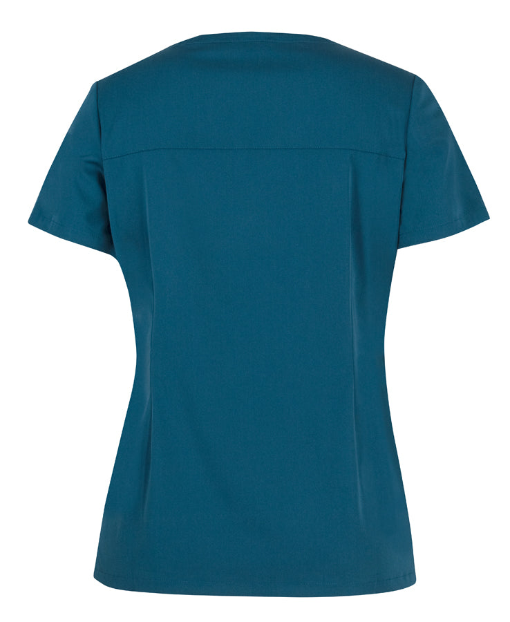 JB's Ladies Nu Scrub Top - Storm Blue - Back
