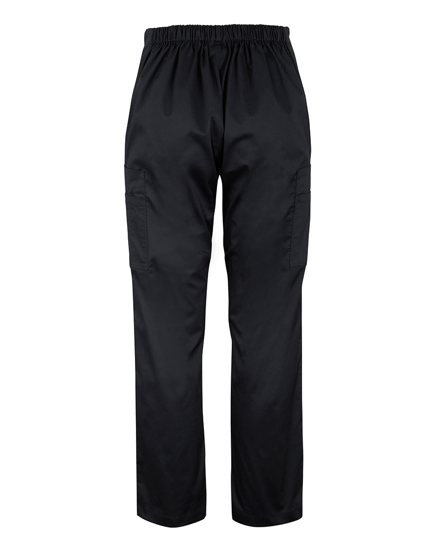 JB's Ladies Premium Scrub Cargo Pant - Black - Back